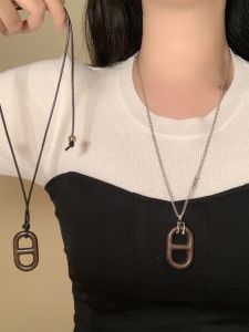 Long Wooden Elephant Trunk Necklace Fashionable Korean Style Womens Jewelry Matching Sweater Chain Versatile Accessory