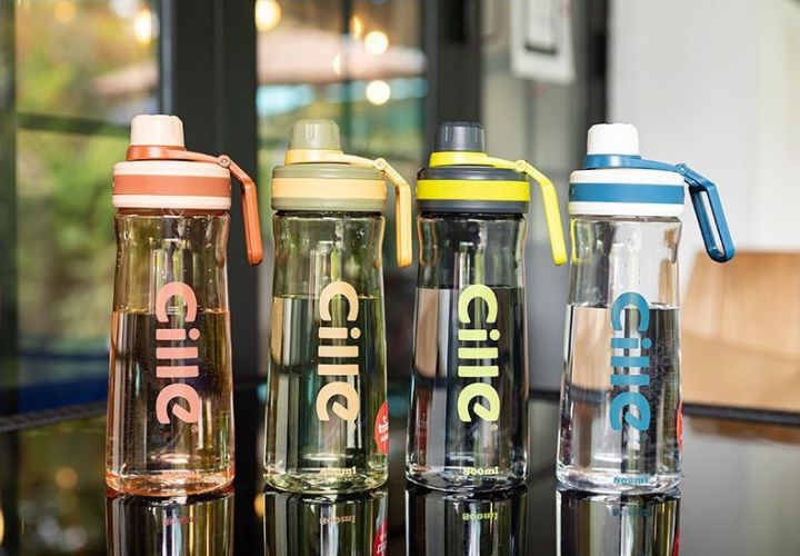 CILLE 800ml Tritan Portable Sport Plastic Water Bottle BPA-Free