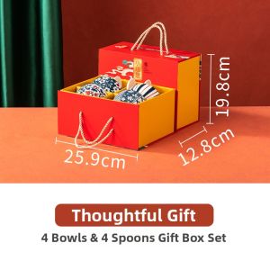 Business Gift Ceramic Tableware Set Japanese Underglaze Color