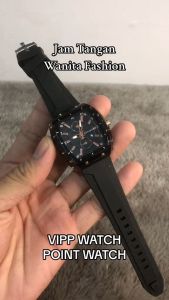 JAM TANGAN WANITA HUSH PUPPIES STRAP KARET TANGGAL AKTIF INCLUDE BOX FREE BATERAI CADANGAN TERLARIS