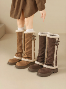 Josiny | Thermal Fur Insulated Tall Snow Boots for Women