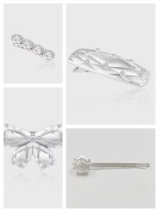 French Expansion Pillow Silver Side Barrettes Inlaid Zircon Clip Accessible Luxury Fancy Gentle Elegant Hair Pin