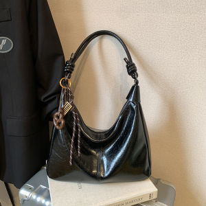 Red Wedding Bag Womens Tote Crossbody Bag Luxury Sensation Underarm Bag Casual Simple Style Double Shoulder Strap PU Leather