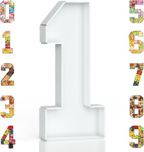 Fillable Cardboard Number Tray Charcuterie Number Mache Food Fillable Number Shaped Sweets Flower Candy Cupcake Container