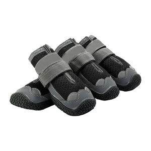 HamshMoc 4PCS Dog Boots Breathable Dog Shoes Reflective With Anti Slip Sole Skid-Proof Protect Paw Pet Booties for Medium Large Dogs