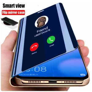 For Samsung Galaxy S23 FE S23 Plus S23 Ultra S23 Case Luxury Smart Sleep Mirror Flip Leather Kickstand Protection Phone Back Cover
