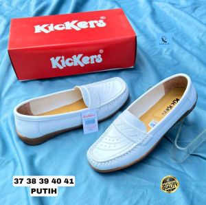 SEPATU PANTOFEL KERJA KANTOR PERAWAT FLAT PANTOFEL FULL PUTIH SIZE 37-41 Sepatu Kulit Pu Floral - Lazada