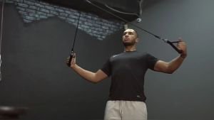 Fitness Pulley Cable System DIY Lifting Triceps Rope Machine Workout Adjustable Length Tricep Rope Machine Gym Equipment