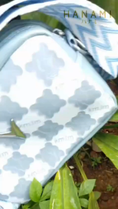 Tas Selempang Wanita TA1166B2 Kulit Biru Motif Fashion Kotak Kotak SIntetis Remaja