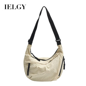 IELGY ความจุมากถุงผ้าการทำงานกระเป๋าทรงเกี๊ยวไนลอนแฟชั่นฉบับภาษาเกาหลี Crossbody