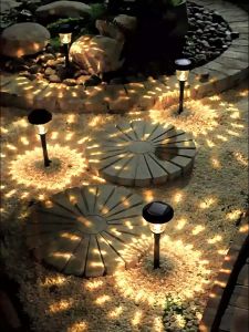 Outdoor Solar Powered Lawn Lamp Garden Courtyard Road Lighting Fixture Waterproof Snow Proof Street Light