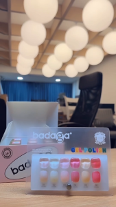 เซตสีเจลบาดาก้า6ขวดฟรีชาร์จสุขภาพดี (No.5 Peach) สีออแกนิก ขวดหรู made inUSA