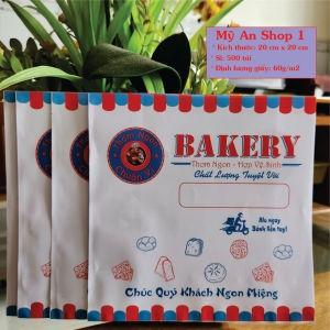 * 500 túi giấy bánh mì tam giác đựng bánh Hamburger và các loại bánh khác kích thước 20cm x 20 cm