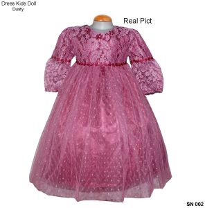 Dress Pesta Anak Perempuan Umur 4-7 Tahun Bahan Brukat / Gaun Midi Dress Anak Asimetris Kekinian / Fashion Dress Ulang Tahun Anak Model Terbaru 2023 Viral / Dress Brukat Doll Kids Real Pict