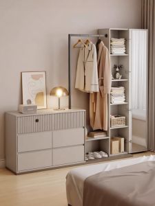 ZUNTONGGE | Clothing Storage Organizer with Hidden Mirror