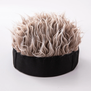 Men Synthetic Wig Spiked Hair Beanie Skull Cap Short Hair Sport Running Cycling Headband Hip Hop Cosplay Party Wigs Headwear Hat