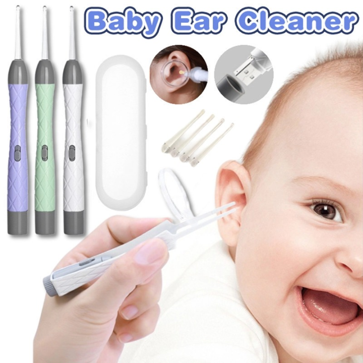 LED Baby Ear Cleaner Spoon Infant FlashLight Earpick with Magnifier Ear ...