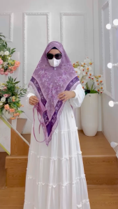 BISA COD! Hijab Instan Syari Motif Printing ADEL Bahan Ceruti Babydoll Premium By Ory AjeZas Collect