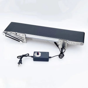 Small Desktop Conveyor Belt 12x50cm Mini Conveyor Cargo Lane Electric Production Line Conveyor Belt Teaching Equipment