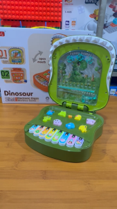 MAINAN ELECTRONIC ORGAN PIANO ANAK + MARBLES GAME - DINO 2IN1