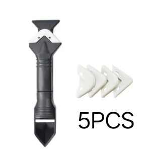 5in1 Silicone Scraper Squeegee Glue Remover Knife Caulking Angle Beauty Crack Trowel Tool Grout Scraper Kit Multifunctional Home