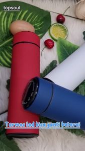 Termos LED bisa ganti baterai Tumbler Suhu Botol Temperatur Stainless