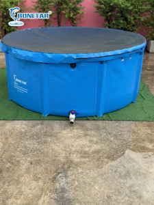 แถมฟรีตาข่ายคุมบ่อ บ่อผ้าใบ Bonetar บ่อทรงกลม รวมโครง PVC เลี้ยงปลา กักเก็บน้ำ ผ้าใบหนา 0.9 mm ทนแดด ทนฝน วัสดุสามชั้นหนาพิเศษ อายุการใช้งาน: 5 - 10 ปี