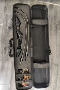 【In Stock】 Takedown Recurve Bow Case Hard Shoulder Storage Arrows Quiver