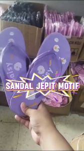 SANDAL JEPIT MOTIF PANDA KUCING LUCU WARNA WARNI