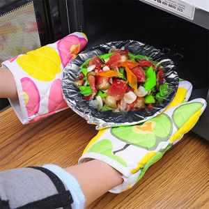 Digeo Cotton Gloves Microwave Heat Resistant Thickened High Temperature Baking Anti-slip Mittens Single Gloves 1pc