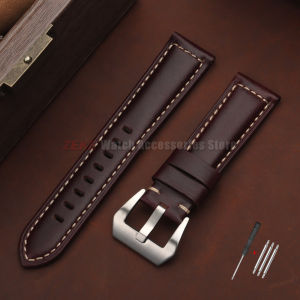 Vintage Oil Wax Cowhide Watch Strap Calfskin Leather Bracelet 20mm 22mm 24mm 26mm Watchbands for Panerai Men Wristband Accessory