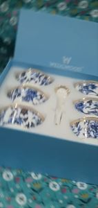 Bộ Chén và Muỗng Wedgwood Hibiscus Blue 6 sets