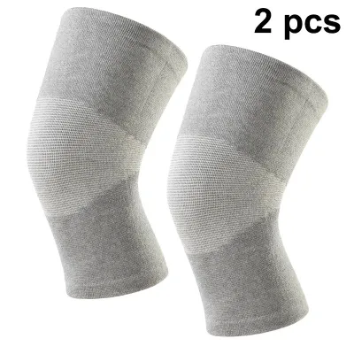 2pc Bamboo Knee SleeveElastic Compression Knee Brace Breathable Knees Pads Leg Sleeves Thicken Knees Braces Relieve Pain