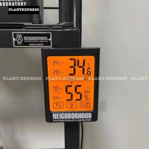Neighborhood Hanging Touchscreen Plant Thermometer Humidity Meter Backlit Magnetic Suction for Succulent Block Root Plants