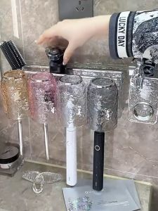 Giá để bàn chải đánh răng gắn tường không cần đục lỗ giá để đồ phòng tắm cao cấp tại nhà có lỗ thoát nước