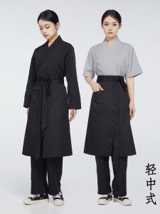 Estein New Chinese-Style Restaurant Work Uniform Summer Version Polyester Spandex Blend for Young Women Ideal for Cafeterias and Hotels