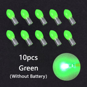Without Battery 10 pcs LED Fish Float Lamp Heads and Positioning Lighting Tools That Emit Light During Nighttime Fishing
