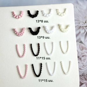 30PCS Multi-สีลูกไม้ฝรั่งเศสดอกไม้เข็มขัดเรซิ่นเล็บ Charms 3D Minimalist เจ้าหญิงริบบิ้นลูกไม้ตกแต่งเล็บ DIY เล็บ
