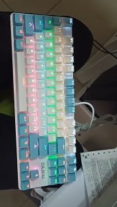 87-Key USB Interface RGB Gaming Keyboard Suspended Button / Wired Gaming Mechanical Keyboard for Laptop Computer