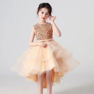 DRESS ANAK GOLD BLING IMPORT GAUN PESTA PARTY