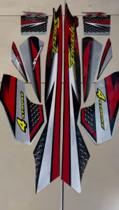 stiker striping suzuki smash 110 r 2007 hitam silver lis body standar berkualitas original