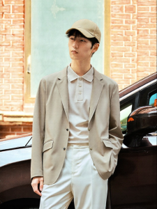 Elastic Stretchable Business Casual Mens Suit Jacket