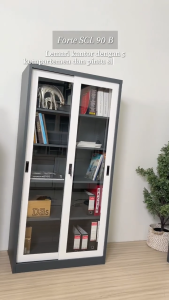 Lemari Arsip Kantor / Filing Cabinet Besi SWB 91 Forte ACTIV pintu 2kaca + 2tertutup