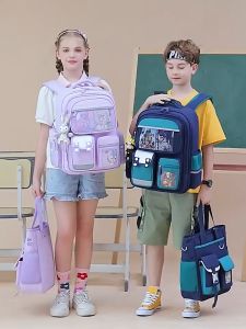 Ace🔥Ba lô kuromi dễ thương cho nữ sinh tiểu học bé gái lớp 1 Lớp 2 lớp 3 đến lớp 6 JK Ba lô kuromi bảo vệ cột sống giảm cân 2024010901