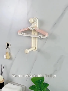 Multipurpose Wall-mounted Storage Holder Retractable Hanger Storage Rack Household Clothing Storage Shelf