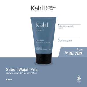 Kahf Skin Energizing and Brightening Face Wash 100 ml - Sabun Pembersih Wajah Pria Untuk Kulit Cerah Bebas Kusam BISA COD