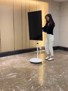 sg stock Monitor small TV stand SPEEDSMOUNT touchscreen floor stand  360 rotate tilt  up to 32inch