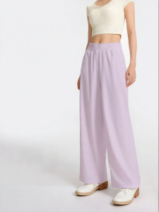 VFU | Light & Breathable Slim Fitting Trousers With Ruffle Waistline