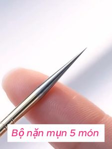 Bộ nặn mụn 5 món chuẩn y khoa - Dụng cụ nặn mụn chuyên nghiệp cao cấp nặn mụn đầu đen trứng cá