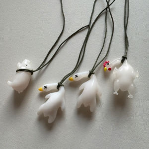 Large Size Color Changing Roast Duck Car Hanging Ornament UV Light Sensitive Pig Goose Fish Keychain Vehicle Interior Decoration